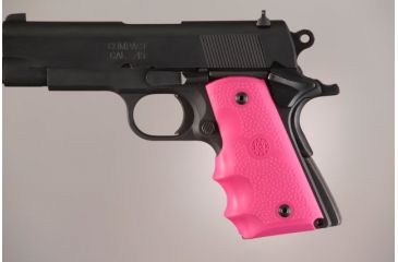 Image of Hogue Officers Model Rubber Grip with Finger Grooves Pink 43007