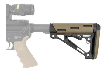 Image of Hogue Overmolded Collapsible Buttstock Commercial, Tan, 15350