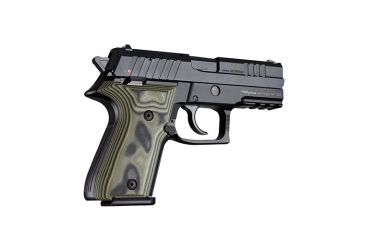Image of Hogue Rex Zero 1 Compact Grip, Smooth, G10 G-Mascus, Green Lava, 93148