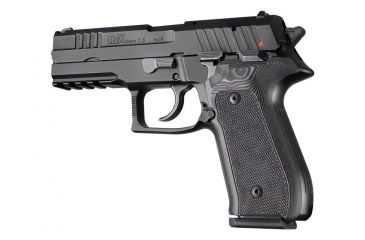 Image of Hogue Rex Zero 1 Grip, Checkered, G10 G-Mascus, Black/Grey 92157