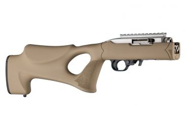 Image of Hogue Ruger 10/22 Takedown Thumbhole Rubber OverMold Stock w/ STD Barrel Channel Flat Dark Earth, 21360