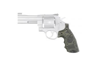 Image of Hogue S&amp;W N-Frame Round Butt Grip w/ Conversion Finger Grooves, Piranha G-10 G-Mascus Green 190656