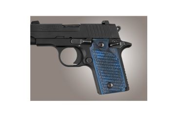 Image of Hogue Sig P238 Grips, Pirahna G-10 G-Mascus Blue Lava 82096