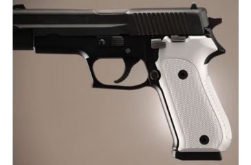 Image of Hogue SIG Sauer P220 American Checkered Aluminum - Brushed Gloss Clear Anodized 20175