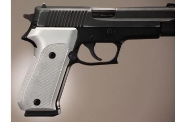 Image of Hogue SIG Sauer P220 American Checkered Aluminum - Brushed Gloss Clear Anodized 20175