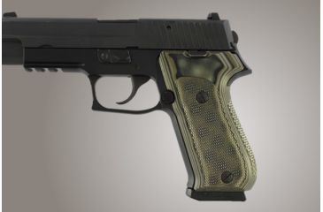 Image of Hogue Sig Sauer P220 Handgun Grip Dak American Checkered G 10 Od Green Camo 20158 1h Gu 20158