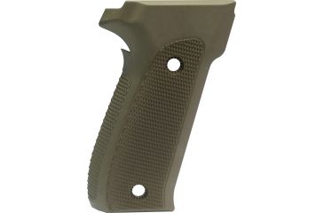 Image of Hogue SIG Sauer P226 Checkered Aluminum Grip - Matte Green Anodized 26171