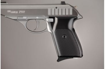 Image of Hogue SIG Sauer P230 P232 Checkered Aluminum - Brushed Gloss Black Anodized 30176