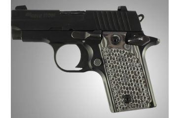 Image of Hogue SIG Sauer P238 Piranha Grip G-10 - G-Mascus Black/Gray 38137-BLKGRY