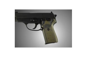 Image of Hogue SIG Sauer P239 Checkered G-10 - OD Green Camo 31178