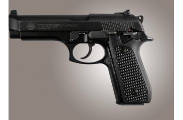 Image of Hogue Taurus PT-99 PT-92 PT-100 PT-101 With Decocker Piranha Grip G-10 - Solid Black 99139