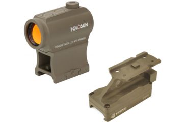 Image of Holosun HE403B-GR Elite Red Dot Sight w/Kinetic Development SIDELOK Aimpoint Micro Mount Lower 1/3 Co-Witness, Flat Dark Earth