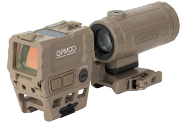 Image of Holosun OPMOD AEMS Red Dot &amp; HM3XT Magnifier Combo, Red MRS, Flat Dark Earth, AEMS 211311&amp;HM3XT-FDE