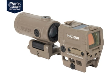 Image of DEMO, Holosun OPMOD AEMS Red Dot &amp; HM3XT Magnifier Combo, Red MRS, Flat Dark Earth, AEMS 211311&amp;HM3XT-FDE
