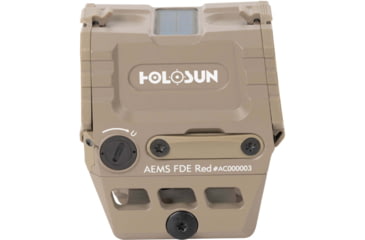 Image of Holosun OPMOD AEMS Red Dot Sight, Red MRS, 2 MOA Dot, Flat Dark Earth, AEMS 211311