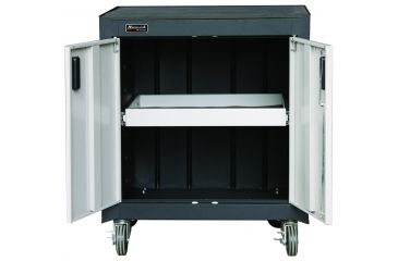 Image of Homak 2 Door Mobile Cabinet w/ Gliding Shelf GS04002270