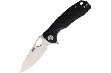 Image of Honey Badger Knives Small Leaf Linerlock Black