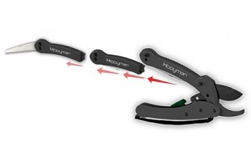 Image of Hooyman Saws Ratchet Pruner w/Detachable High Carbon Steel Saw Blade,Aluminum Black 655229