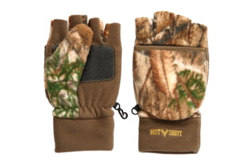 Image of Hot Shot Bulls-eye Pop-Top Mittens, Realtree Edge, Large, B010E255L