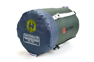 Image of Hotcore Fatboy 100 Rectangular Sleeping Bag, Forest Green, 93in x 42in, Fatboy 100