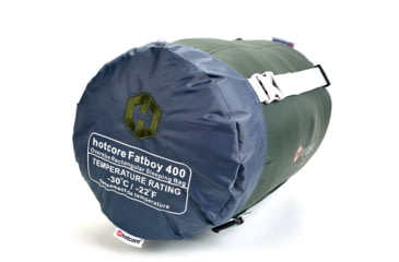 Image of Hotcore Fatboy 400 Rectangular Sleeping Bag, Forest Green, 93in x 42in, Fatboy 400