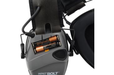 Image of Howard Leight Impact Sport Bolt Electronic Earmuff, Gray, One size fits most, R-02232