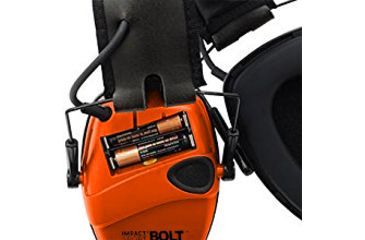 Image of Howard Leight Impact Sport Bolt Electronic Earmuff, Orange, One size fits most, R-02231