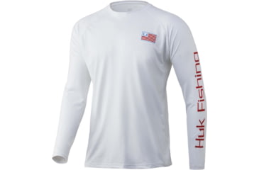 Image of HUK Performance Fishing And Bars Pursuit L/S Shirt - Men's, White, S, H1200426-100-S