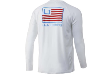 Image of HUK Performance Fishing And Bars Pursuit L/S Shirt - Men's, White, S, H1200426-100-S