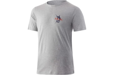 Image of HUK Performance Fishing Angry Marlin Tee - Men's, Heather Grey, M, H1000329-033-M