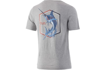 Image of HUK Performance Fishing Angry Marlin Tee - Men's, Heather Grey, M, H1000329-033-M