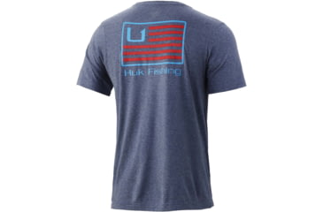 Image of HUK Performance Fishing Bars Tee - Men's, Sargasso Sea Heather, S, H1000332-416-S