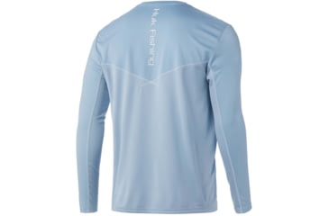 Image of HUK Performance Fishing Icon X L/S Shirt - Men's, Blue Fog, S, H1200386-473-S