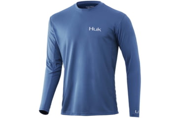 Image of HUK Performance Fishing Icon X L/S Shirt - Men's, Titanium Blue, XXL, H1200386-428-XXL