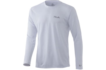 Image of HUK Performance Fishing Icon X L/S Shirt - Men's, White, M, H1200386-100-M