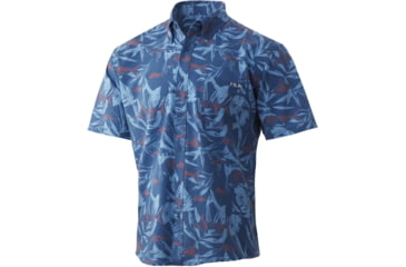 Image of HUK Performance Fishing Kona Ocean Palm Shirt - Men's, Titanium Blue, S, H1500125-428-S