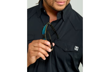 Image of HUK Performance Fishing Diamond Back Long Sleeve Shirt - Mens, Black, Extra Large, H1500182-001-XL