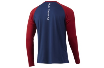 Image of HUK Performance Fishing Double Header Long Sleeve - Men's, Sargasso Sea, Extra Large, H1200341-409-XL