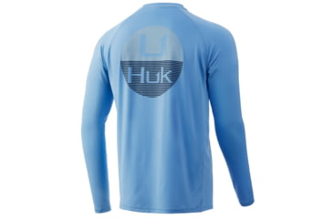 Image of HUK Performance Fishing Horizon Lines Pursuit Long Sleeve - Men's, Dusk Blue, Small, H1200370-469-S