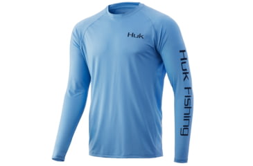 Image of HUK Performance Fishing Horizon Lines Pursuit Long Sleeve - Men's, Dusk Blue, Small, H1200370-469-S