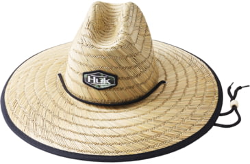 Image of HUK Performance Fishing Huk Camo Patch Straw Hat - Mens, Hunt Club Camo, One Size, H3000239-973-1
