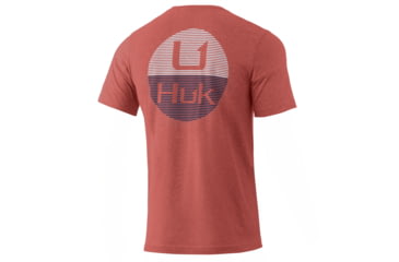 Image of HUK Performance Fishing HUK Horizon Lines Tee - Men's, Blood Red Heather, Medium, H1000254-644-M
