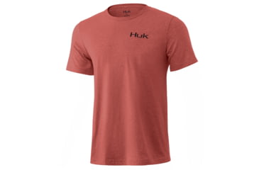 Image of HUK Performance Fishing HUK Horizon Lines Tee - Men's, Blood Red Heather, Medium, H1000254-644-M