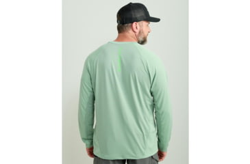 Image of HUK Performance Fishing Icon Performance Crew Long Sleeve Shirt - Men's, Fog Green, 2XL, H1200573-315-XXL