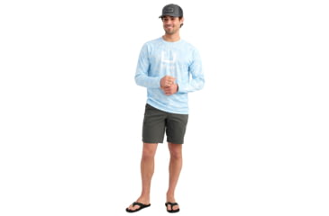 Image of HUK Performance Fishing Icon Printed Crew - Mens