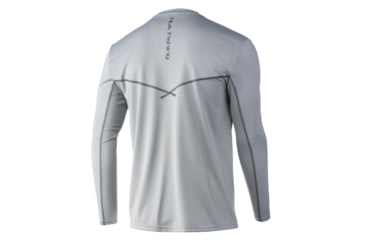 Image of HUK Performance Fishing Icon X Long Sleeve - Men's, Overcast Grey, Extra Large, H1200386-032-XL