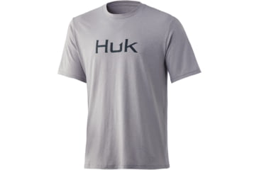 Image of HUK Performance Fishing Logo Tee - Men's, Ovrcstgrey Hthr, 2XL, H1000359-089-XXL