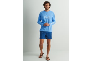 Image of HUK Performance Fishing Pursuit Performance Long Sleeve Crew - Mens, Marolina Blue, 2XL, H1200524-420-XXL