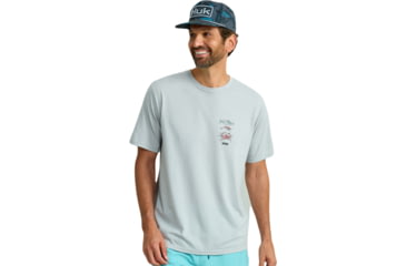Image of HUK Performance Fishing Raw Bar Tee - Mens, Harbor Mist, 2XL, H1000527-034-XXL