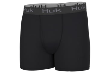 Image of HUK Performance Fishing Solid Boxer - Mens, Black, L, H5000043-001-L